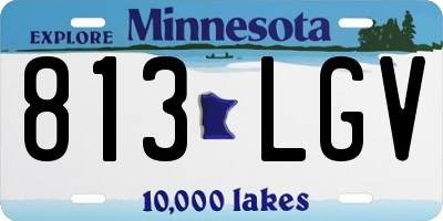 MN license plate 813LGV