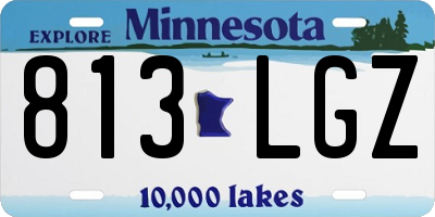 MN license plate 813LGZ
