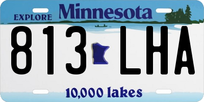 MN license plate 813LHA