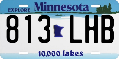 MN license plate 813LHB