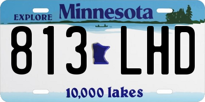 MN license plate 813LHD