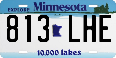 MN license plate 813LHE