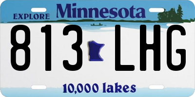 MN license plate 813LHG