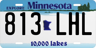 MN license plate 813LHL