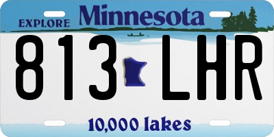 MN license plate 813LHR