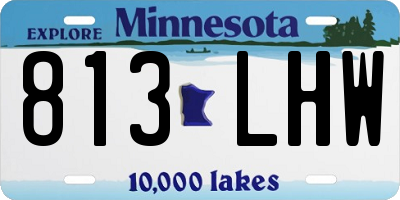 MN license plate 813LHW