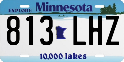 MN license plate 813LHZ