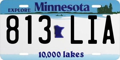 MN license plate 813LIA
