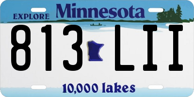 MN license plate 813LII