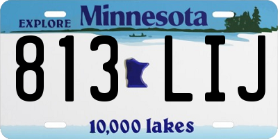 MN license plate 813LIJ