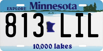 MN license plate 813LIL