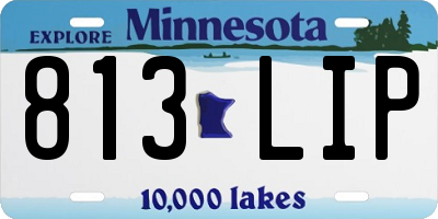 MN license plate 813LIP