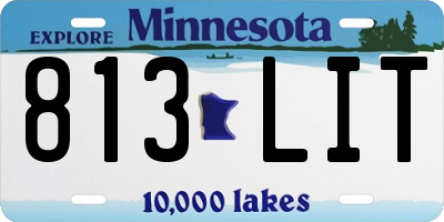 MN license plate 813LIT