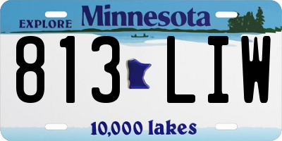 MN license plate 813LIW