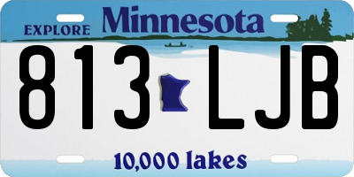 MN license plate 813LJB