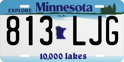 MN license plate 813LJG