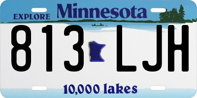 MN license plate 813LJH