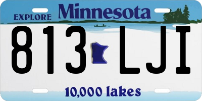 MN license plate 813LJI