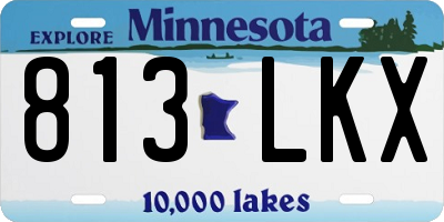 MN license plate 813LKX
