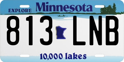 MN license plate 813LNB