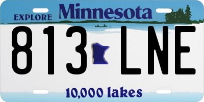 MN license plate 813LNE