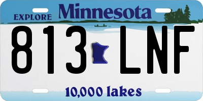 MN license plate 813LNF