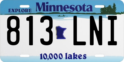 MN license plate 813LNI