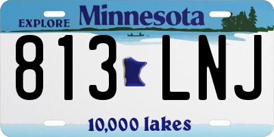 MN license plate 813LNJ