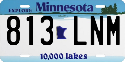 MN license plate 813LNM