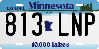 MN license plate 813LNP