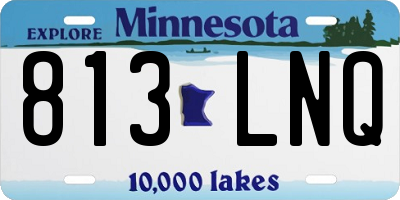 MN license plate 813LNQ