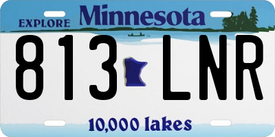 MN license plate 813LNR