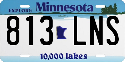 MN license plate 813LNS