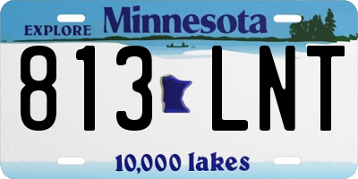 MN license plate 813LNT
