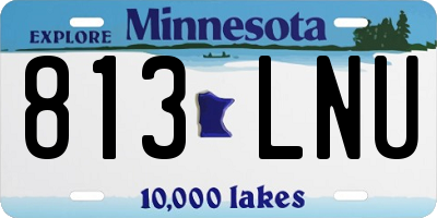 MN license plate 813LNU