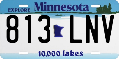 MN license plate 813LNV