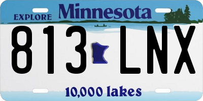 MN license plate 813LNX