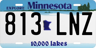MN license plate 813LNZ