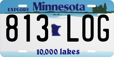 MN license plate 813LOG