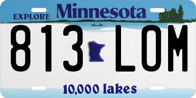 MN license plate 813LOM