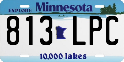 MN license plate 813LPC