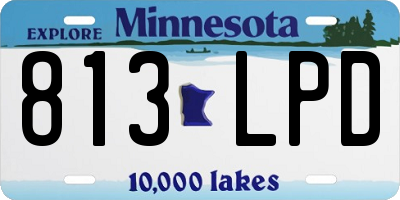 MN license plate 813LPD