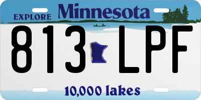 MN license plate 813LPF
