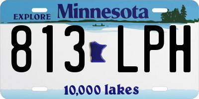 MN license plate 813LPH