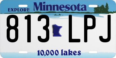 MN license plate 813LPJ