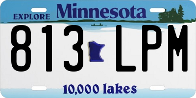 MN license plate 813LPM