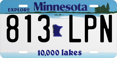 MN license plate 813LPN