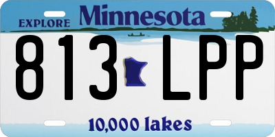 MN license plate 813LPP