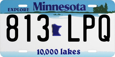MN license plate 813LPQ
