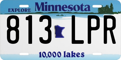 MN license plate 813LPR